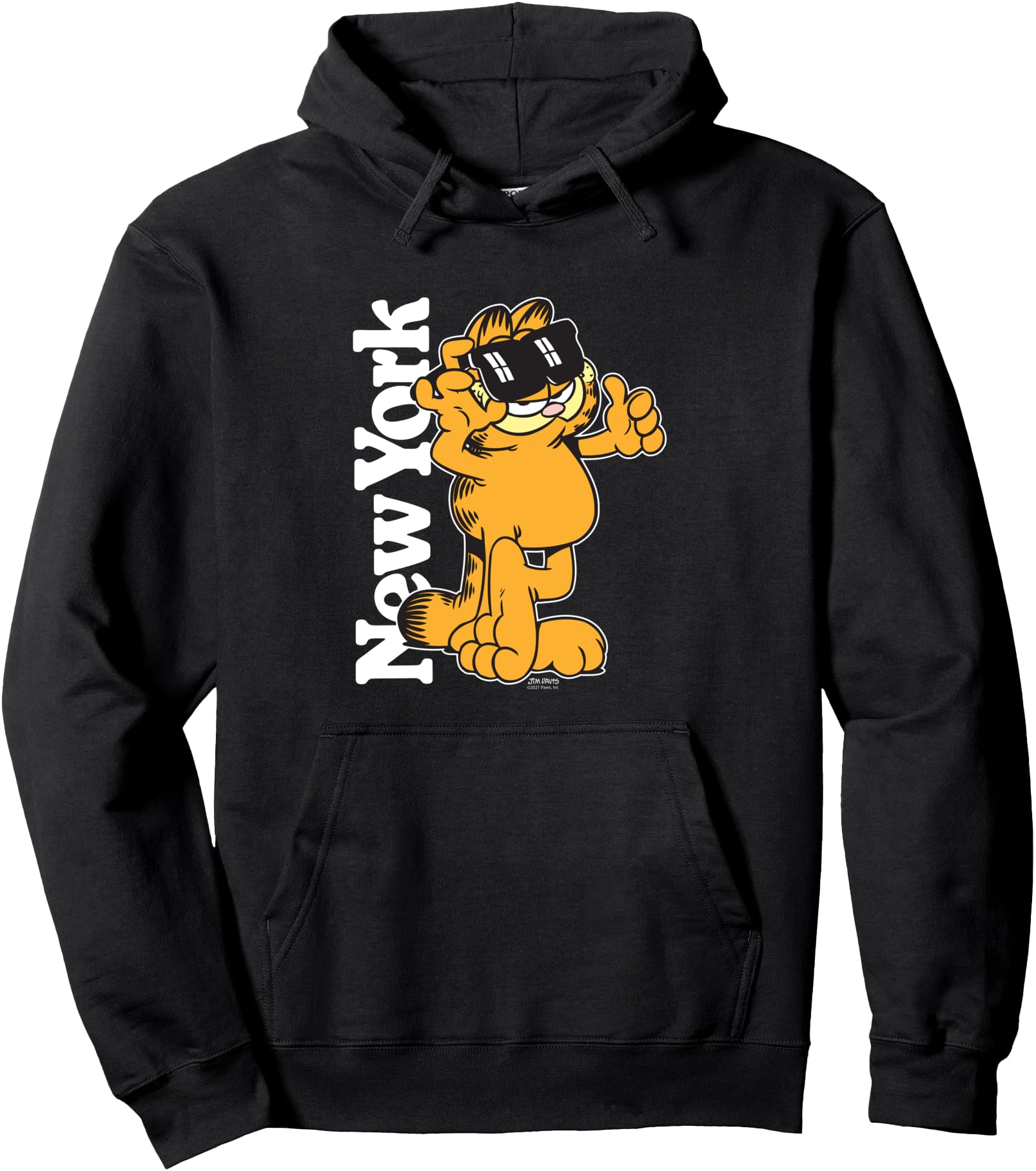 Exclusive Garfield New York Cat Cartoon Hoodie - Trendy Graphic for Adults - T-Shirt, Sweatshirt, Hoodie