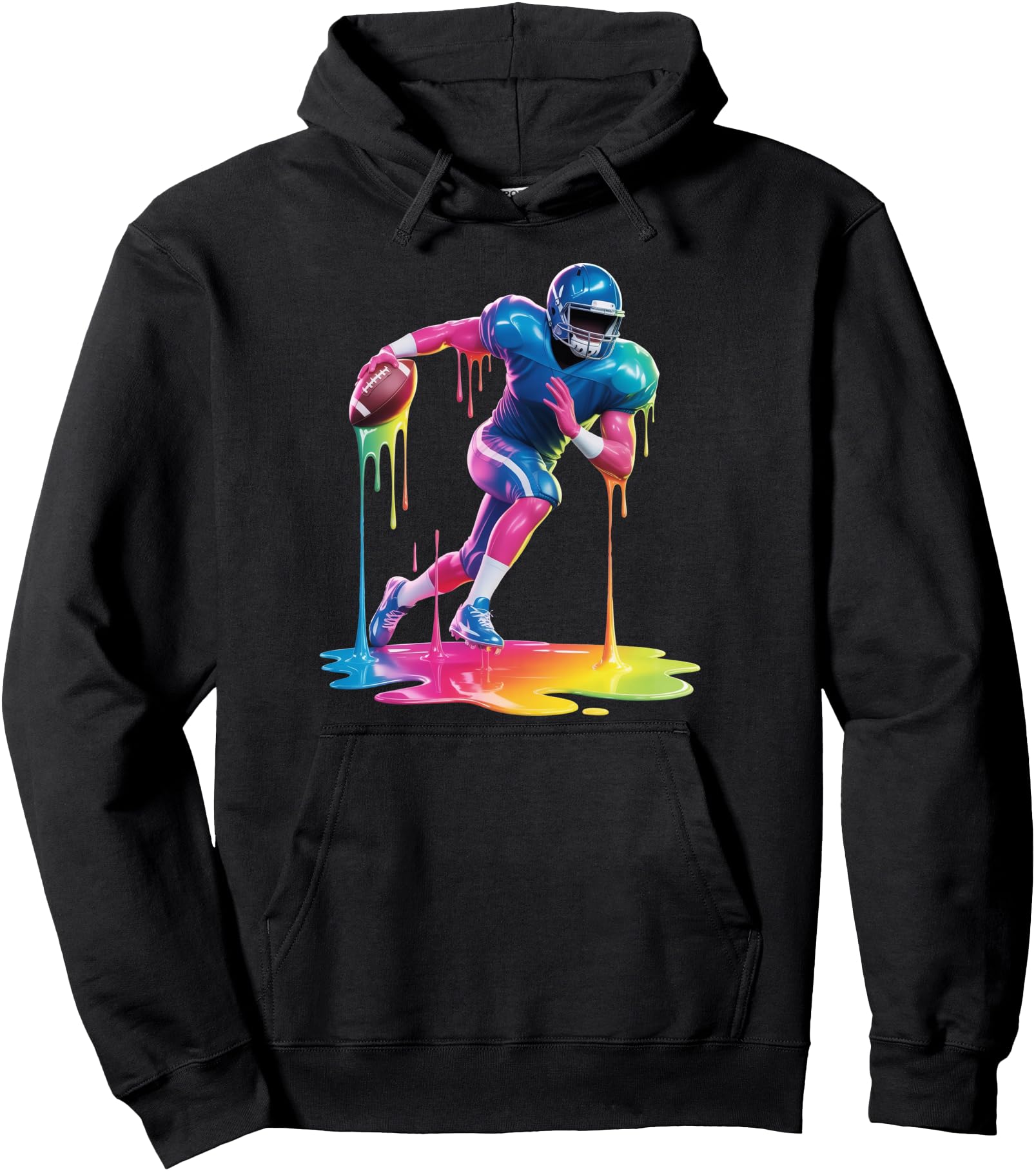 Exclusive Tie Dye Football Drip Dripping Hoodie - Streetwear Style Unisex - T-Shirt, Sweatshirt, Hoodie