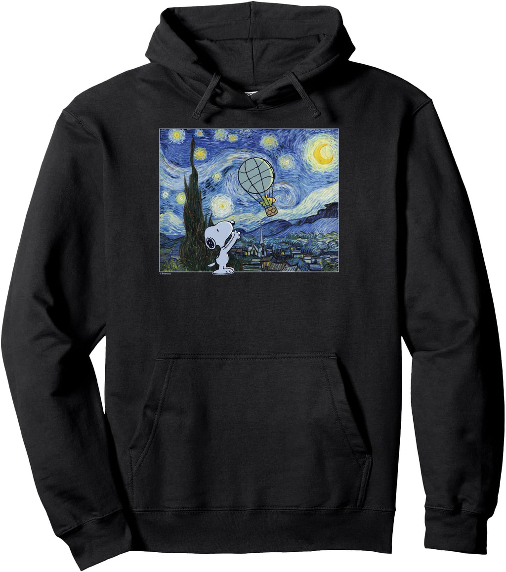 Starry Night Snoopy Woodstock T-Shirt - Casual Everyday Wear Men Women - T-Shirt, Sweatshirt, Hoodie