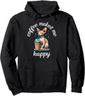Handcrafted Coffee Makes Me Happy Sweatshirt - Custom Art Print for Adults - T-Shirt, Sweatshirt, Hoodie