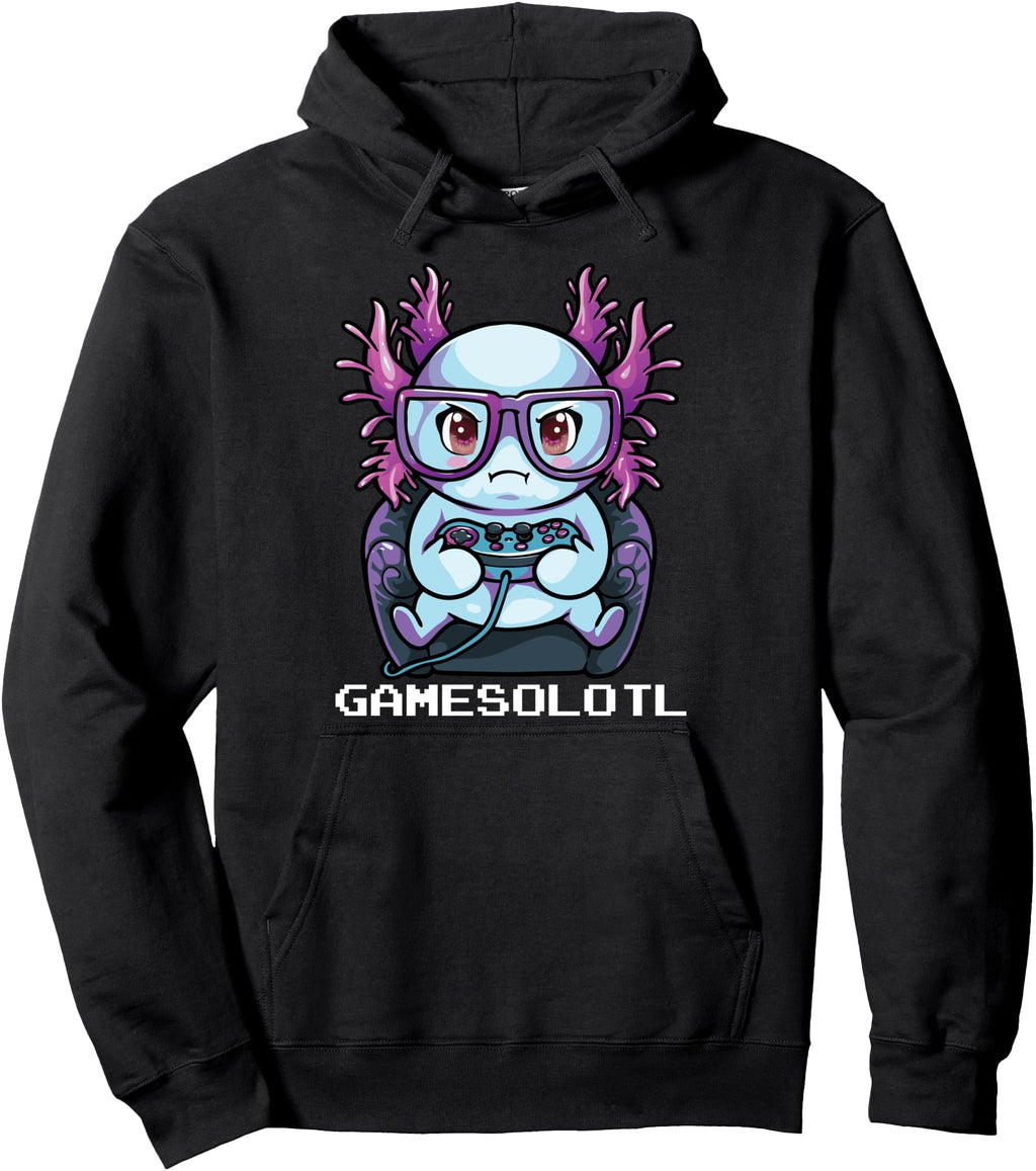 Authentic Gamer Axolotl Gamesolotl Sweatshirt - Trendy Graphic for Adults - T-Shirt, Sweatshirt, Hoodie