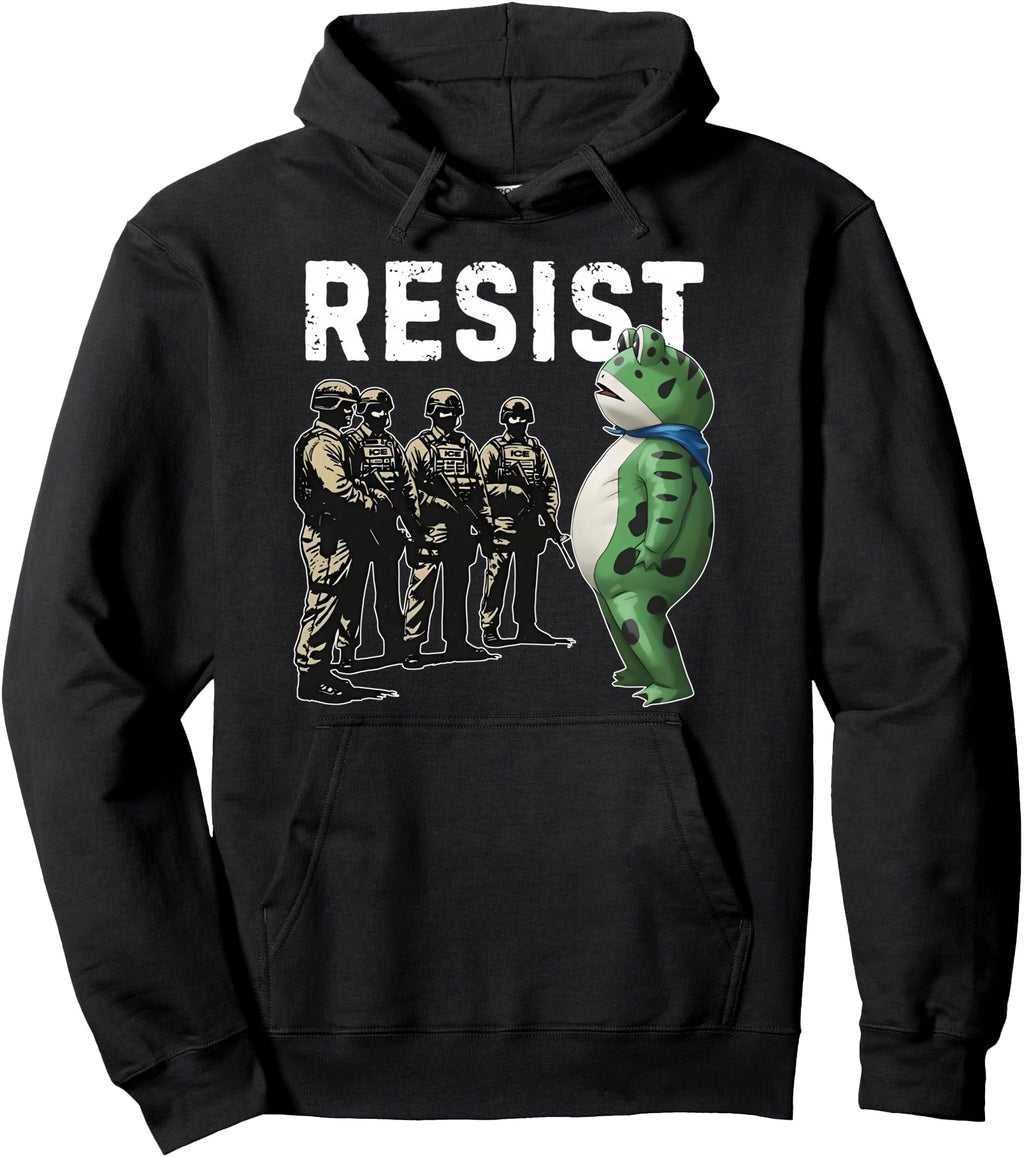 Portland Frog Resist Protest Sweatshirt - Aesthetic Graphic for Adults - T-Shirt, Sweatshirt, Hoodie