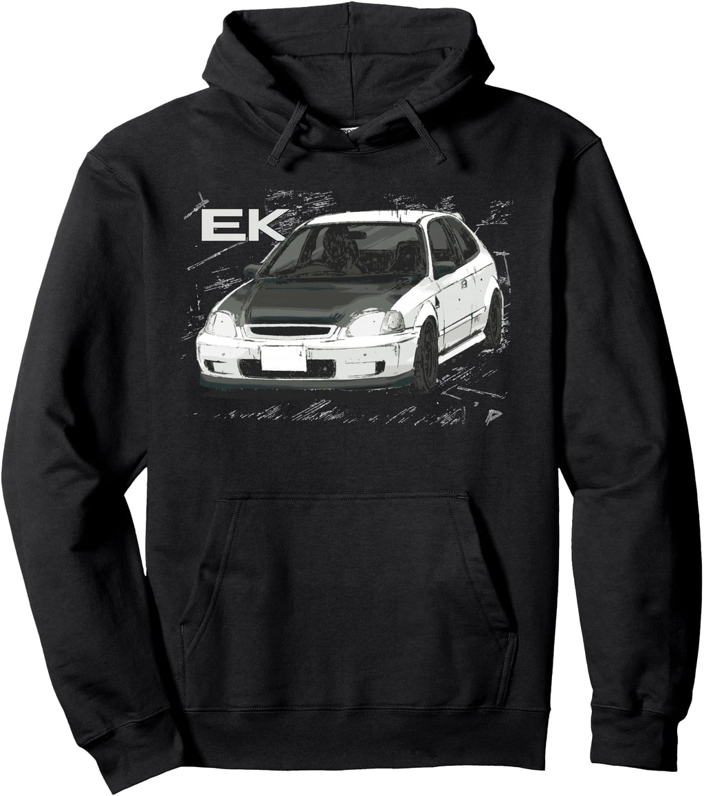 Authentic Jdm Car Ek Si Hatch Red Sweatshirt - Graphic Print Men Women - T-Shirt, Sweatshirt, Hoodie