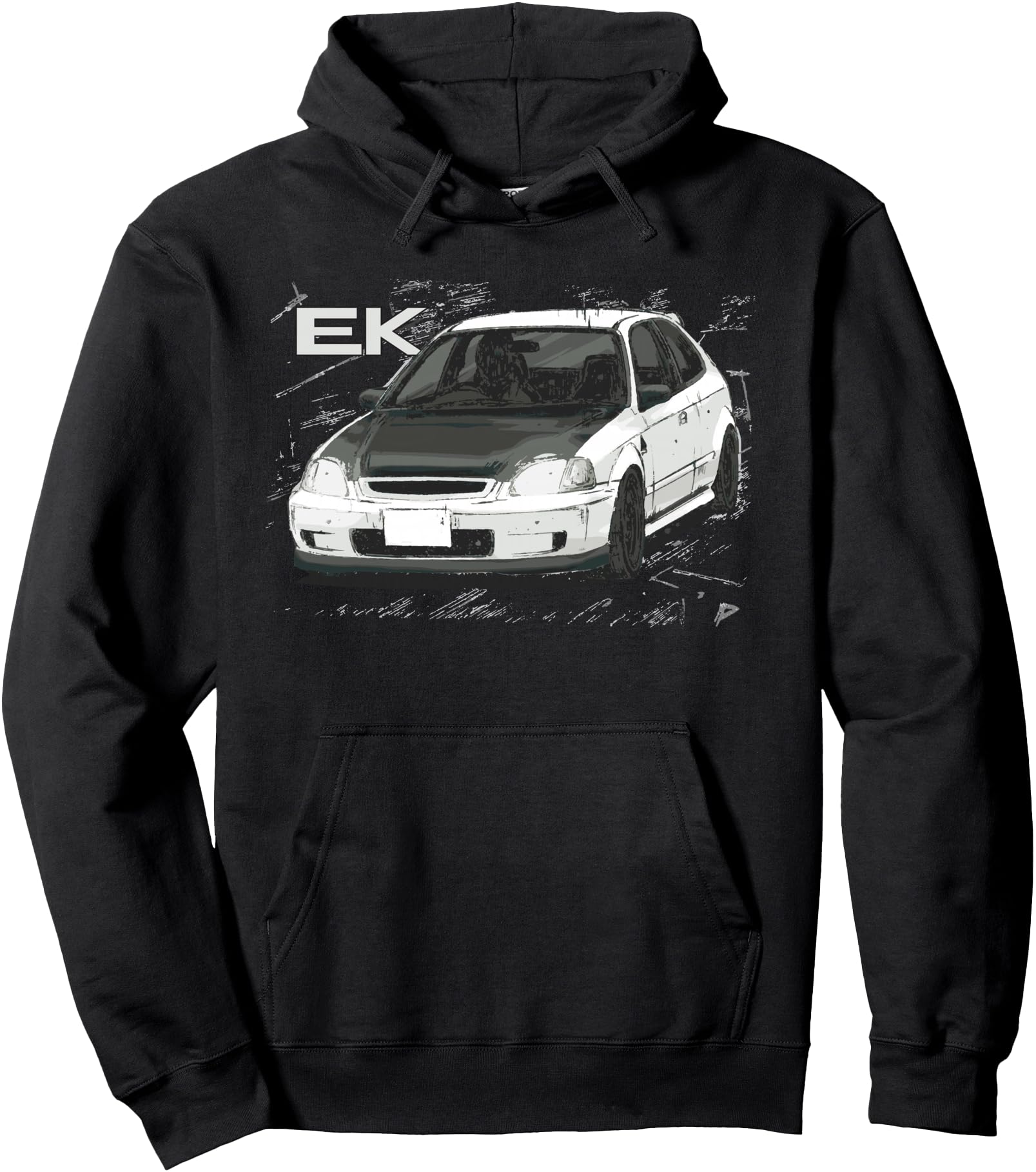 Authentic Jdm Car Ek Si Hatch Red Sweatshirt - Graphic Print Men Women - T-Shirt, Sweatshirt, Hoodie