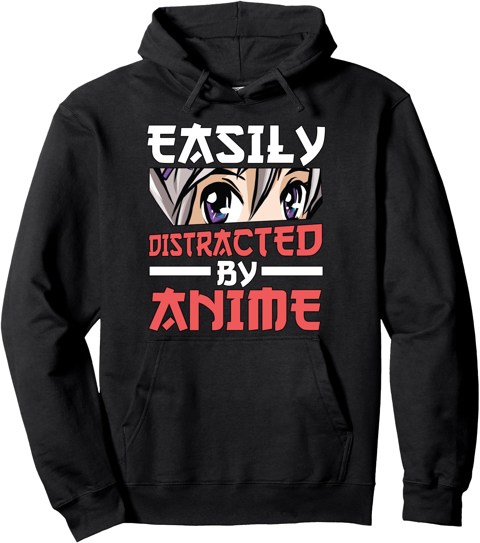 Handcrafted Easily Distracted Anime Hoodie - Minimalist Print Unisex - T-Shirt, Sweatshirt, Hoodie