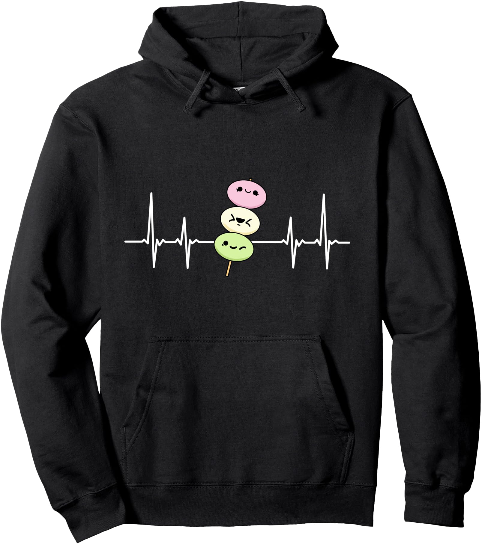 Authentic Heartbeat Kawaii Dango Japanese Hoodie - Trendy Graphic Unisex - T-Shirt, Sweatshirt, Hoodie
