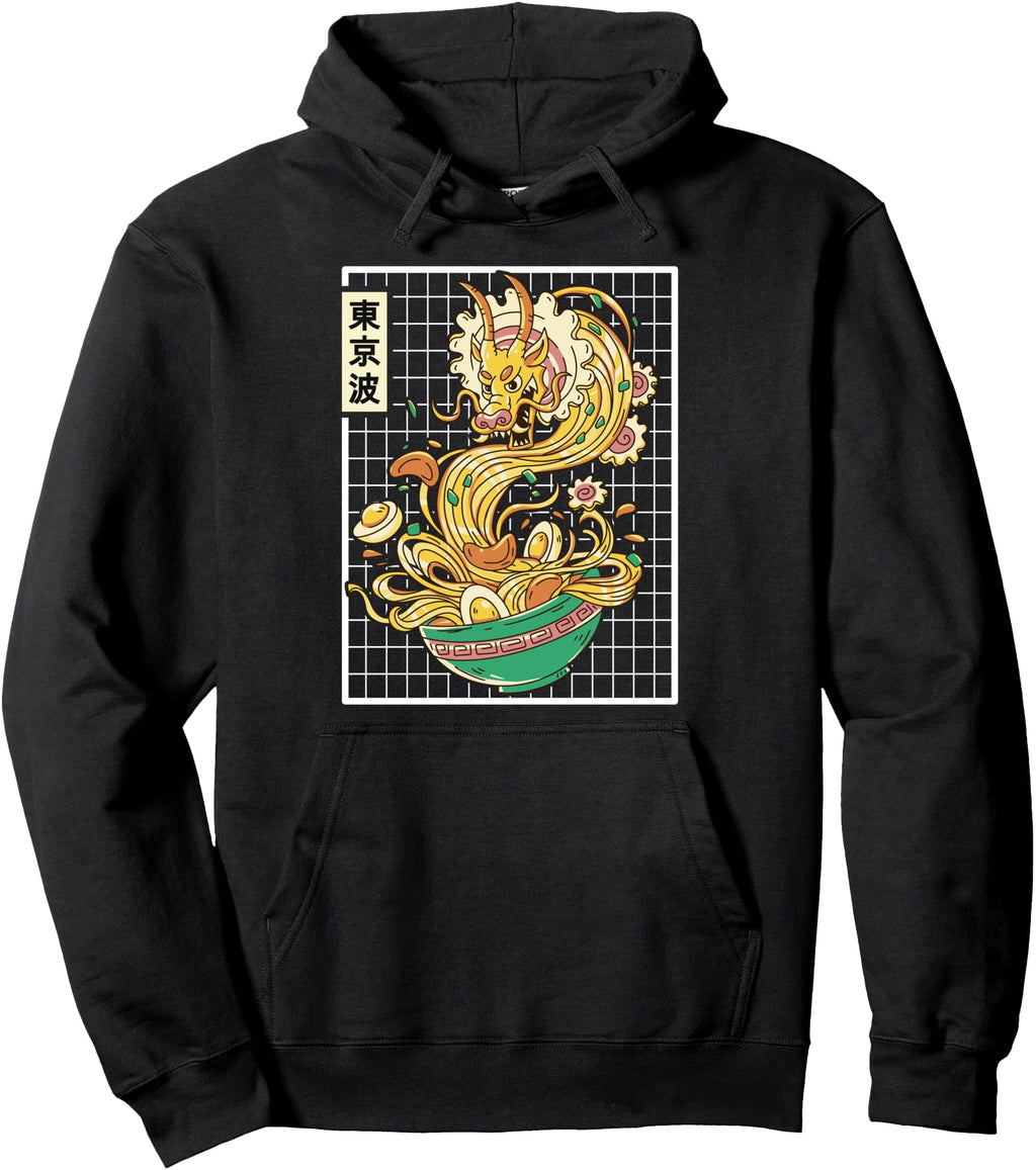 Original Japanese Ramen Noodles Dragon Hoodie - Unique Graphic for Adults - T-Shirt, Sweatshirt, Hoodie