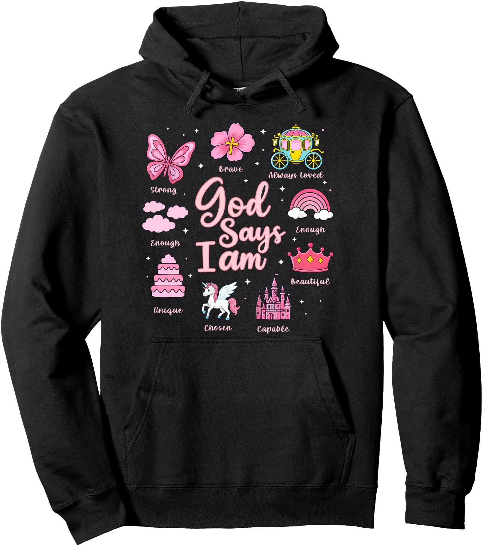 Cartoon God Say I Am Princess Exclusive T-Shirt - Unique Graphic Unisex - T-Shirt, Sweatshirt, Hoodie