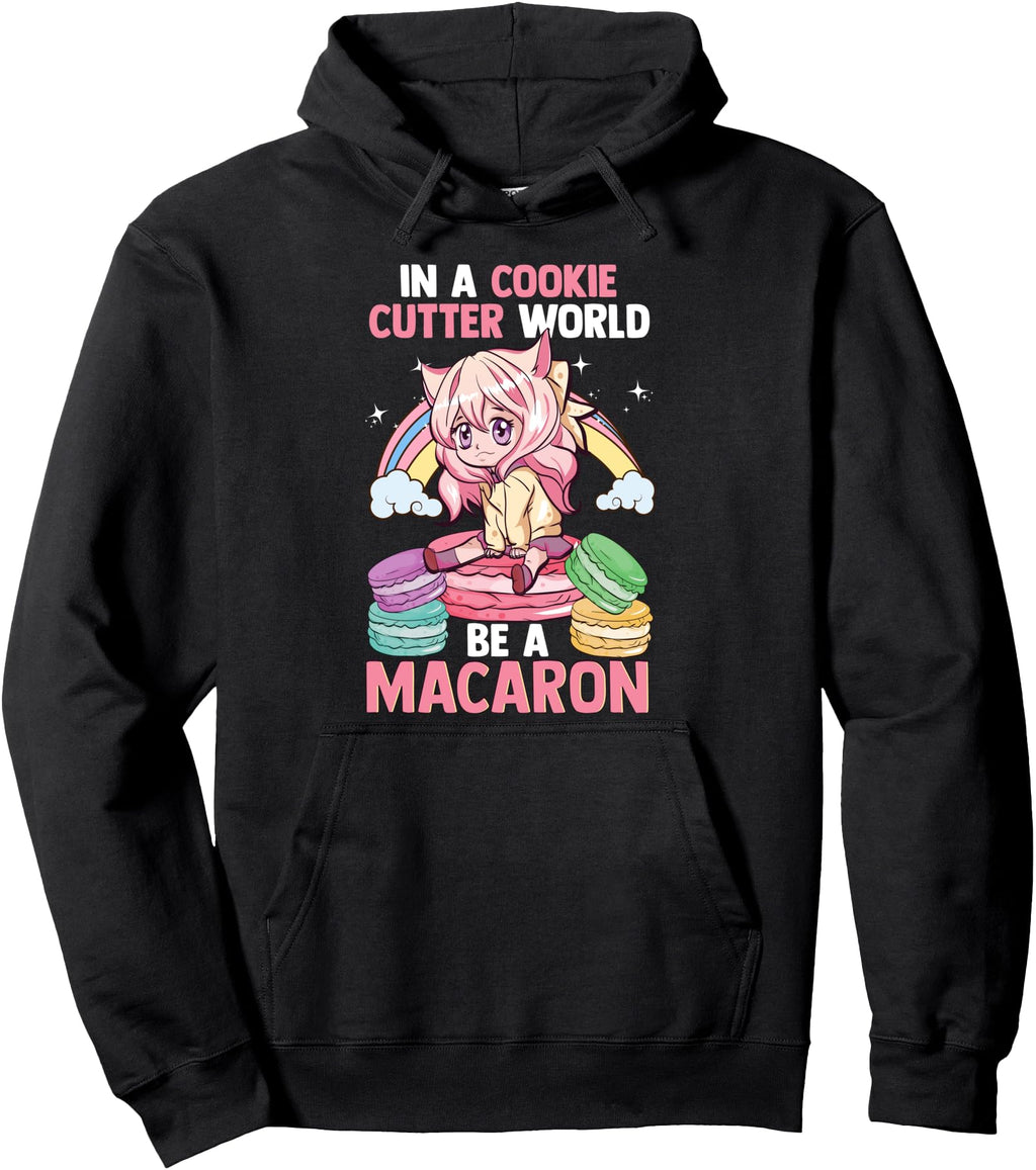 Macarons French Cookie Japanese Anime Hoodie - Streetwear Style for Adults - T-Shirt, Sweatshirt, Hoodie