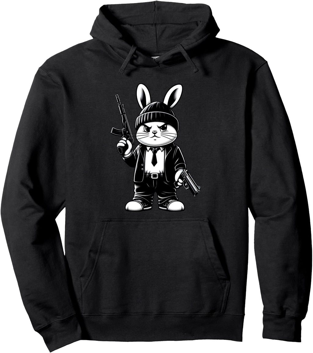Thug Bunny Rabbit Gangster Rabbit Sweatshirt - Trendy Graphic for Adults - T-Shirt, Sweatshirt, Hoodie