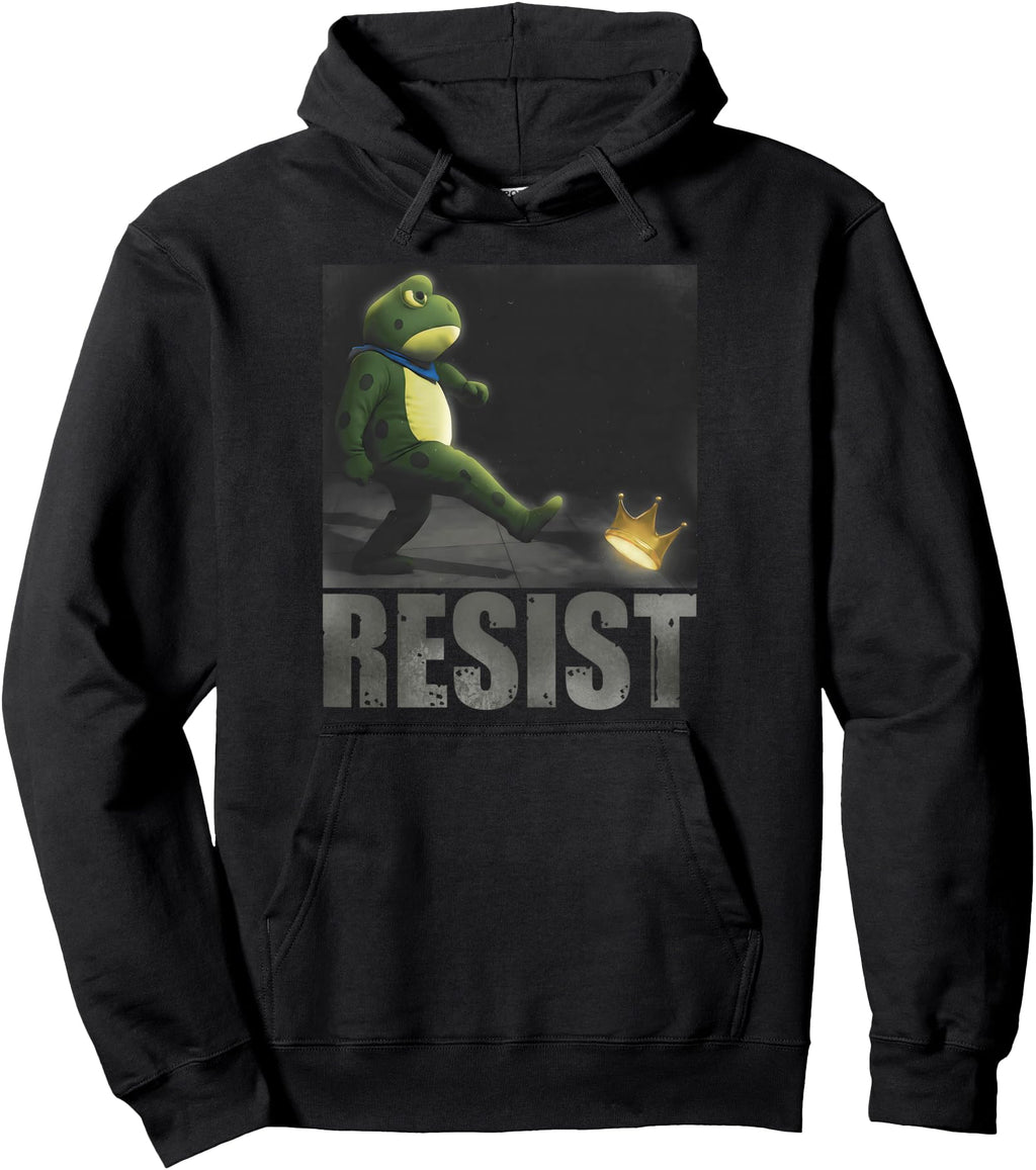 Original Resist Frog Protest No Kings T-Shirt - Minimalist Print Unisex - T-Shirt, Sweatshirt, Hoodie
