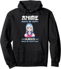 Anime Make Me Happy Anime Artist Hoodie - Minimalist Print Men Women - T-Shirt, Sweatshirt, Hoodie