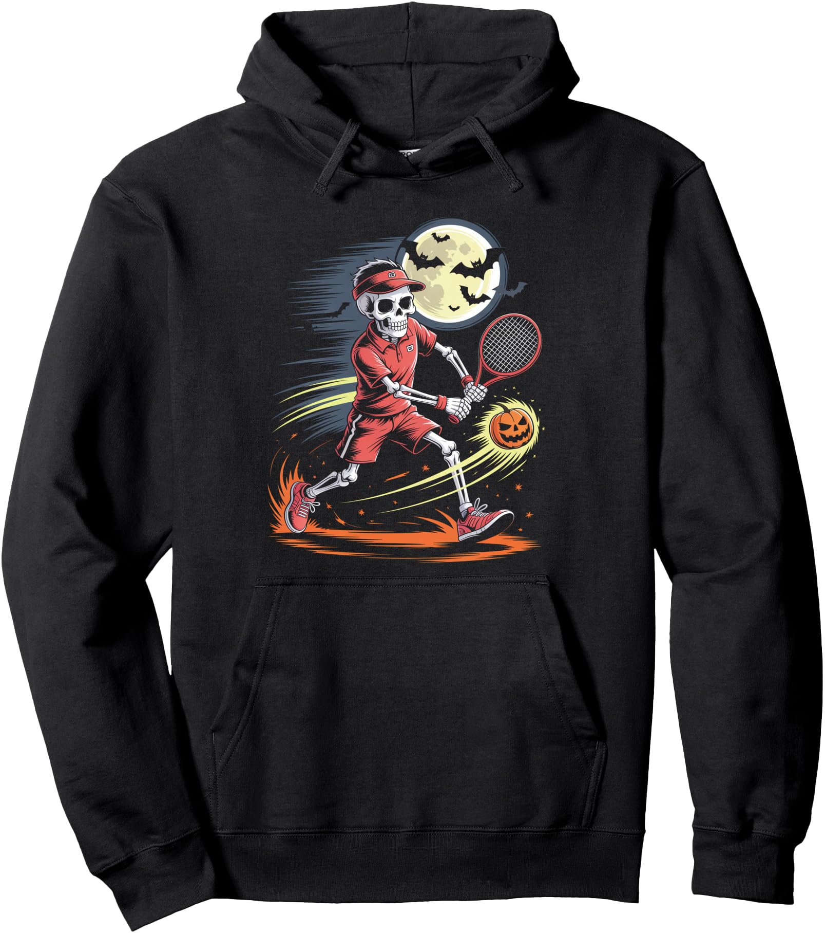 Skeleton Tennis Halloween Spooky Sweatshirt - Streetwear Style Men Women - T-Shirt, Sweatshirt, Hoodie