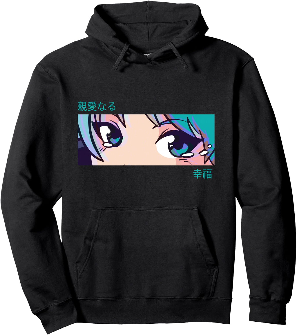 Handcrafted Anime Eyes Pastel T-Shirt - Fun Novelty Design for Adults - T-Shirt, Sweatshirt, Hoodie