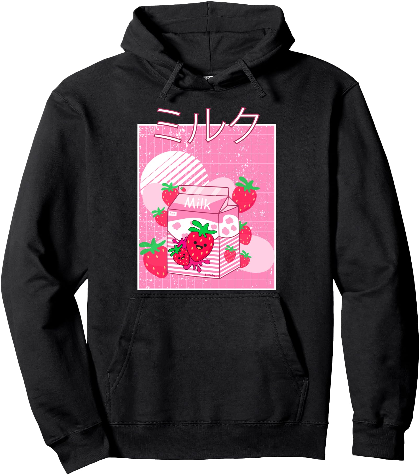 90 S Japanese Strawberry Milk Shake Hoodie - Novelty Apparel Men Women - T-Shirt, Sweatshirt, Hoodie