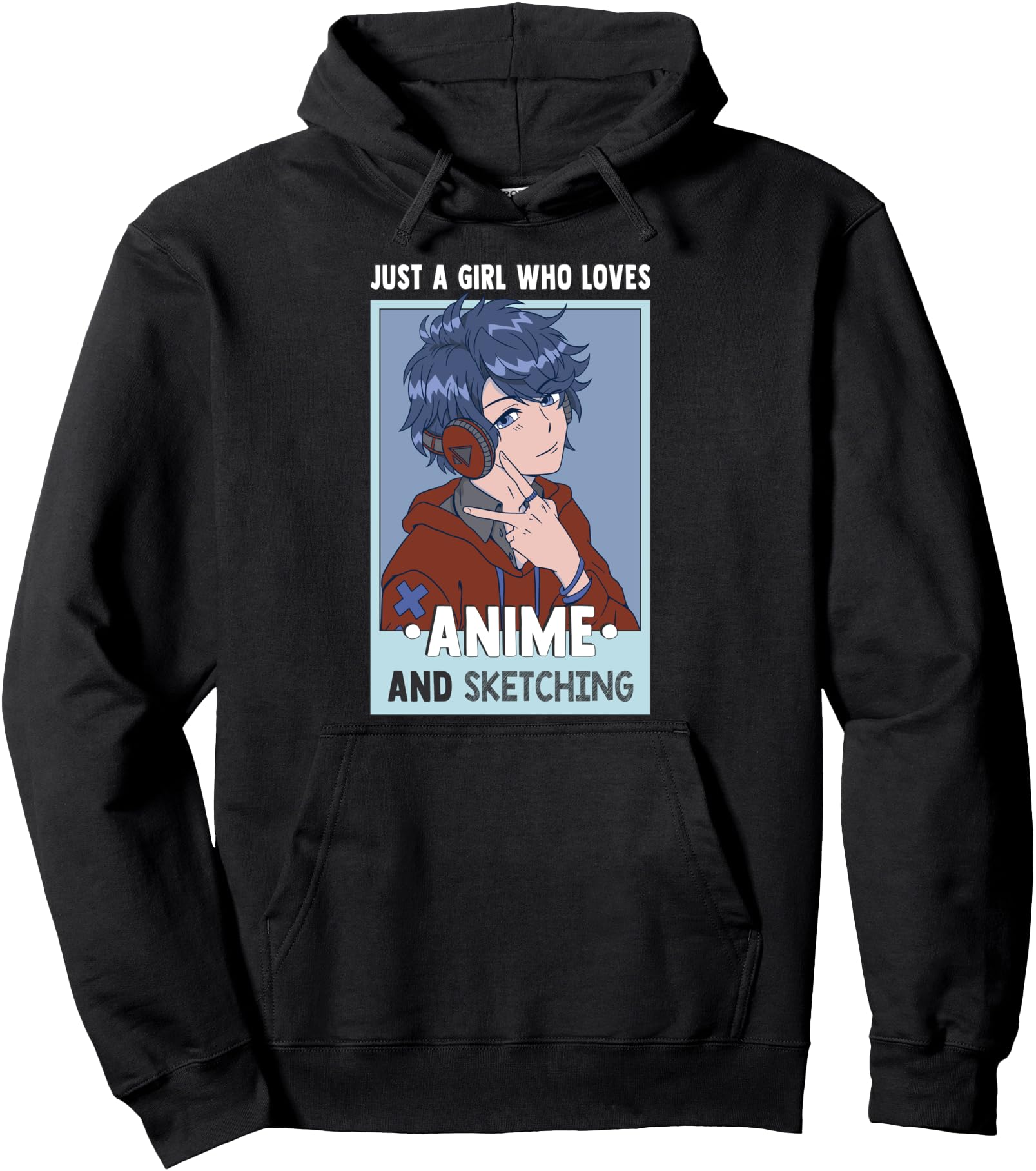 Exclusive Otaku Anime Just Who Loves Hoodie - Custom Art Print Unisex - T-Shirt, Sweatshirt, Hoodie