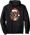 Boxer Dog Santa Holiday Exclusive Hoodie - Minimalist Print Unisex - T-Shirt, Sweatshirt, Hoodie