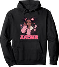 Black Just Who Loves Anime Rare Hoodie - Aesthetic Graphic Unisex - T-Shirt, Sweatshirt, Hoodie