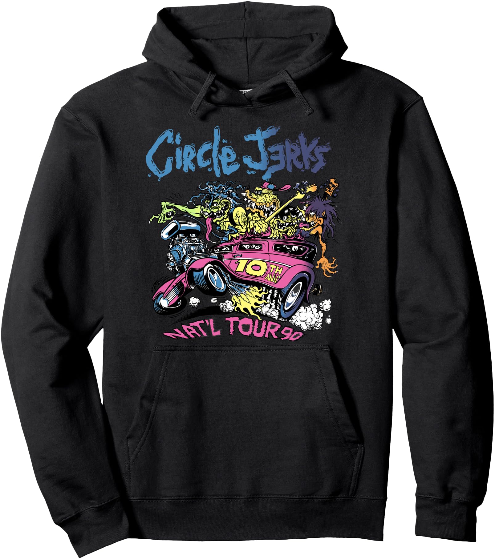 Circle Jerks 91 Tour Illustration Sweatshirt - Streetwear Style Men Women - T-Shirt, Sweatshirt, Hoodie