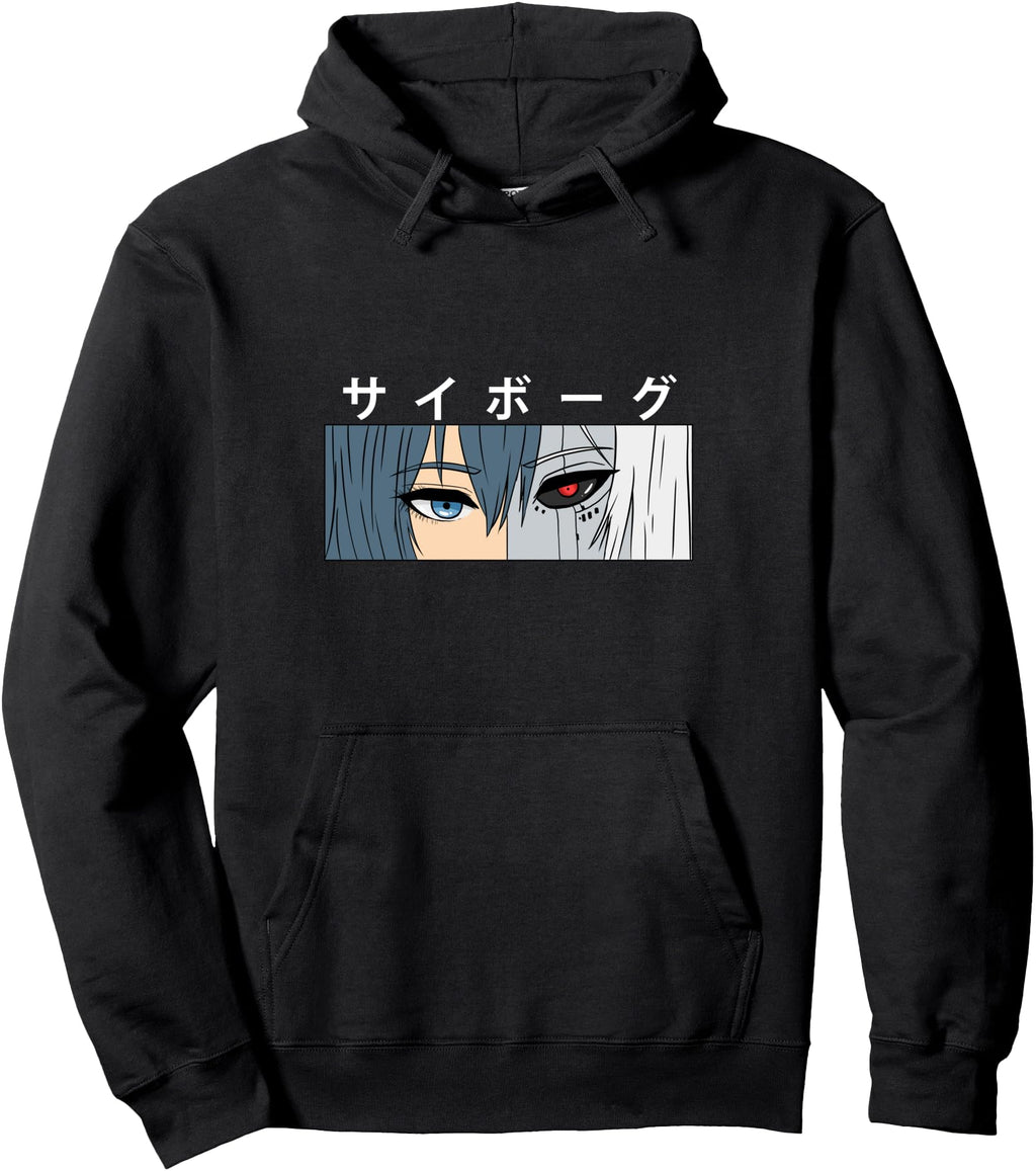 Original Cyborg Japanese Anime Manga Hoodie - Aesthetic Graphic Men Women - T-Shirt, Sweatshirt, Hoodie