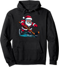 Authentic Santa Playing Ice Hockey T-Shirt - Fun Novelty Design Men Women - T-Shirt, Sweatshirt, Hoodie