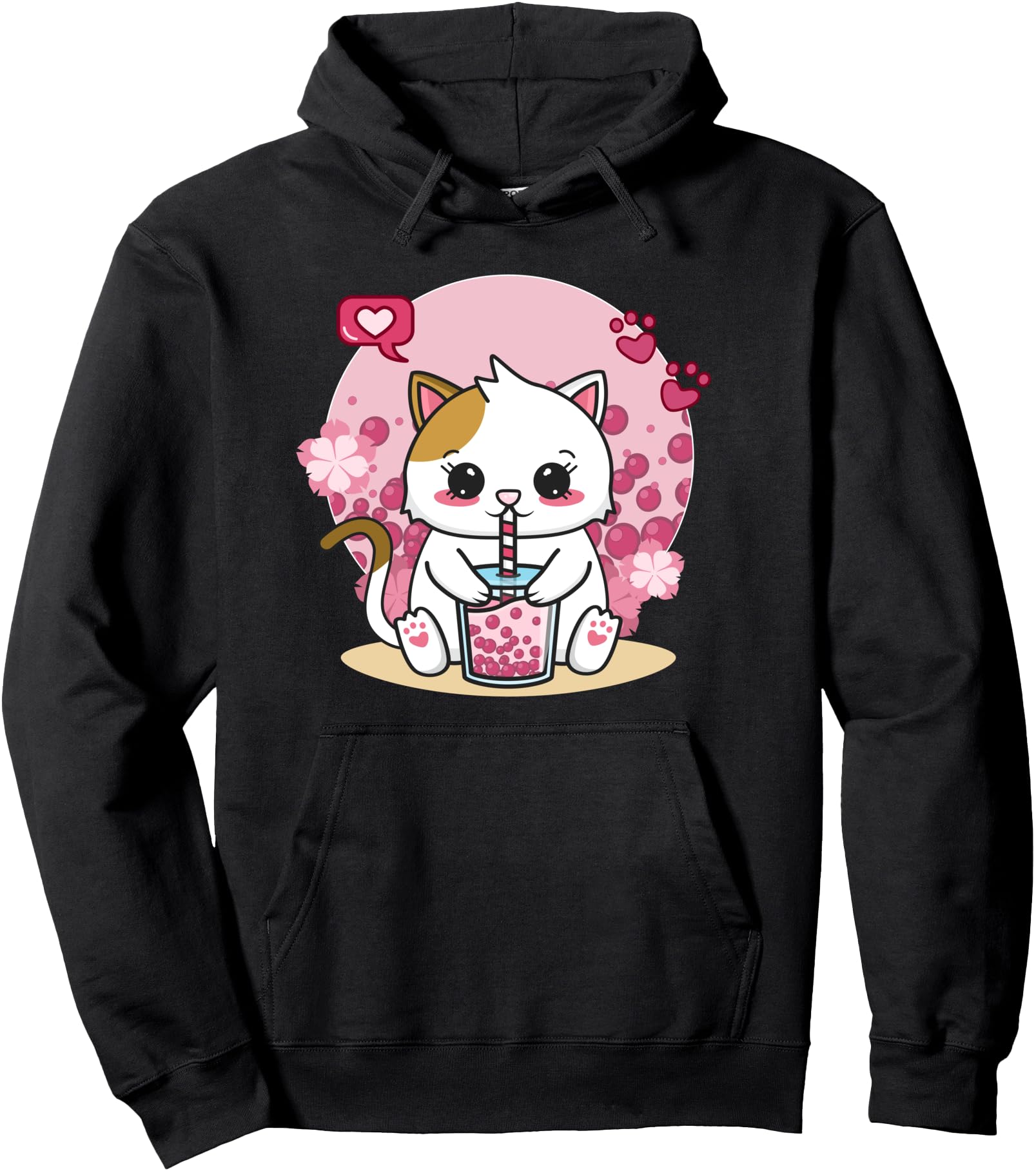 Original Kawaii Cat Boba Tea Sweatshirt - Casual Everyday Wear for Adults - T-Shirt, Sweatshirt, Hoodie