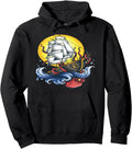 Sailing Pirate Ship And Kraken Giant Sweatshirt - Unique Graphic Men Women - T-Shirt, Sweatshirt, Hoodie