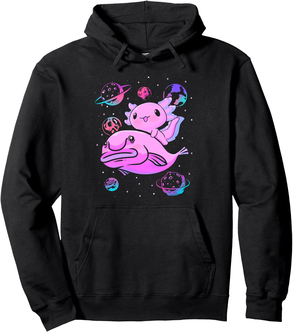 Axolotl Kawaii Blobfish Exclusive Hoodie - Streetwear Style Unisex - T-Shirt, Sweatshirt, Hoodie