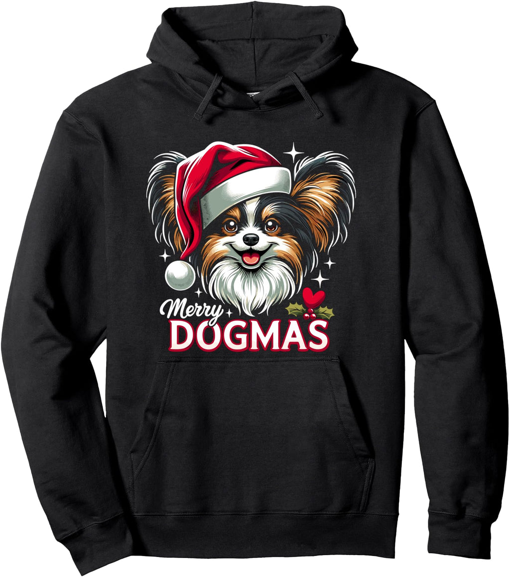 Exclusive Merry Dogmas Papillon Sweatshirt - Minimalist Print Men Women - T-Shirt, Sweatshirt, Hoodie
