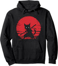 Handcrafted Samurai Cat Ukiyo E Sweatshirt - Streetwear Style for Adults - T-Shirt, Sweatshirt, Hoodie