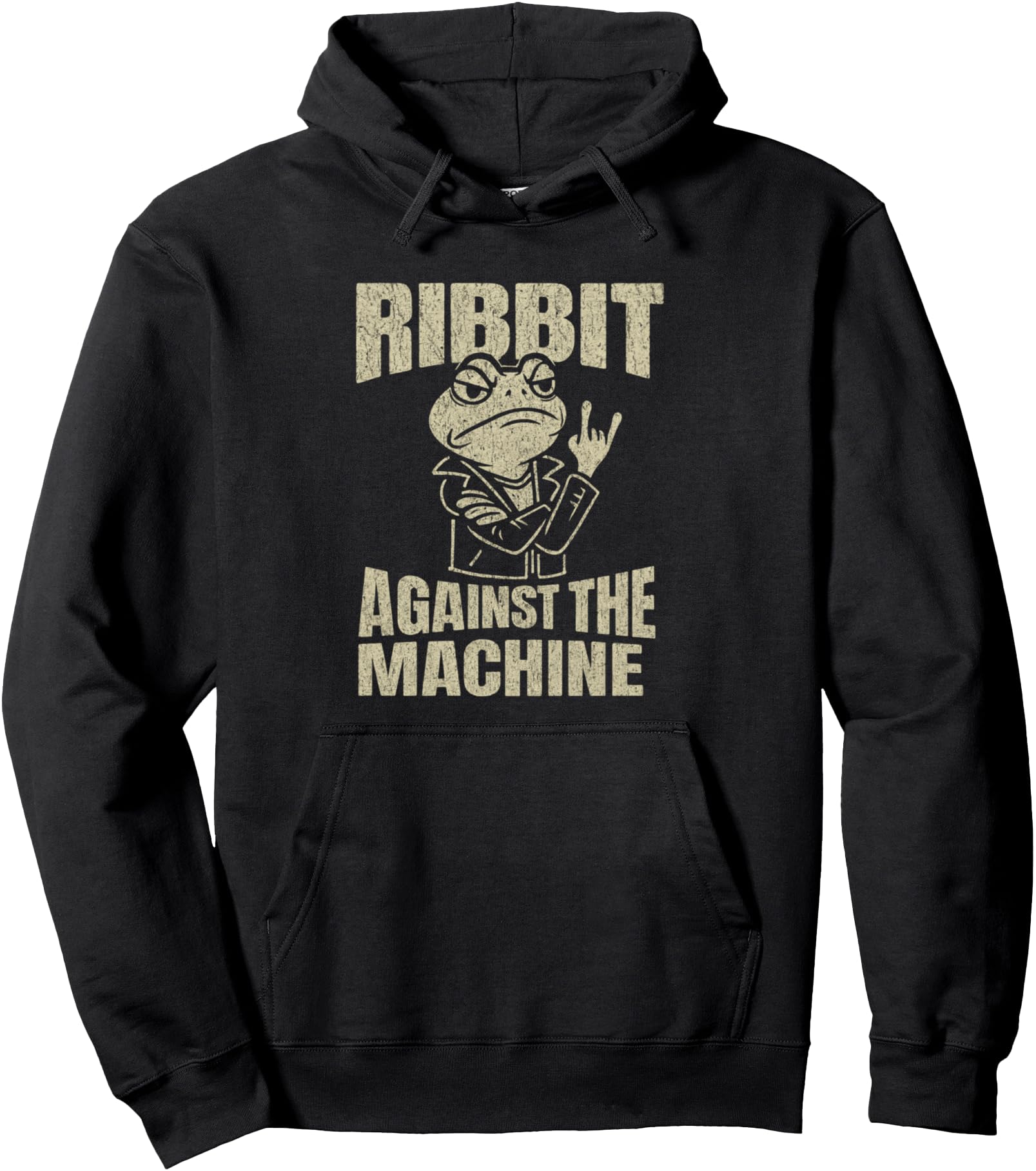 Handcrafted Ribbit Against Machine Sweatshirt - Custom Art Print Men Women - T-Shirt, Sweatshirt, Hoodie