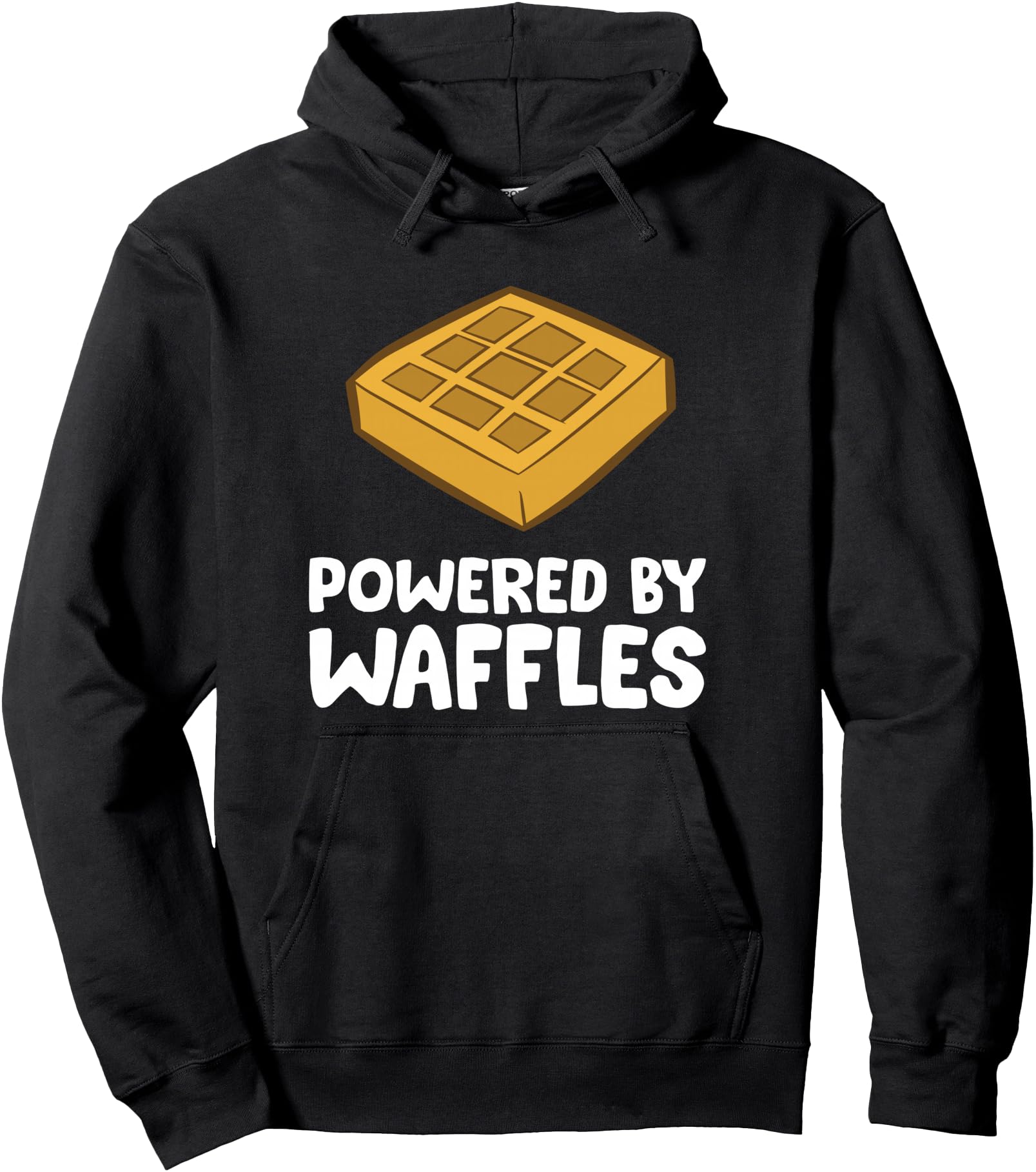 Powered Waffles Breakfast Waffles T-Shirt - Custom Art Print Men Women - T-Shirt, Sweatshirt, Hoodie