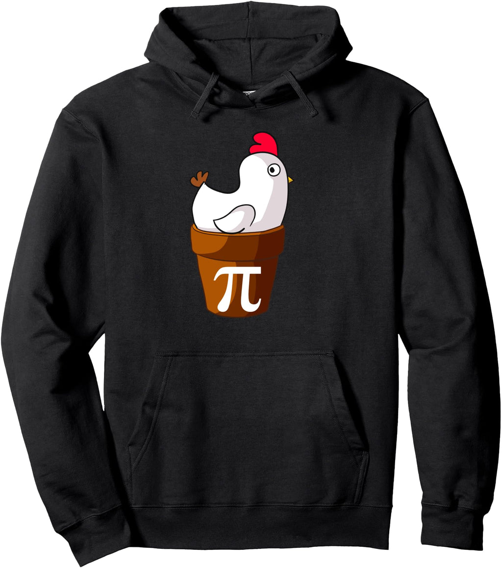 Chicken Pot Pi Pie Day Cartoon Chicken Hoodie - Novelty Apparel for Adults - T-Shirt, Sweatshirt, Hoodie
