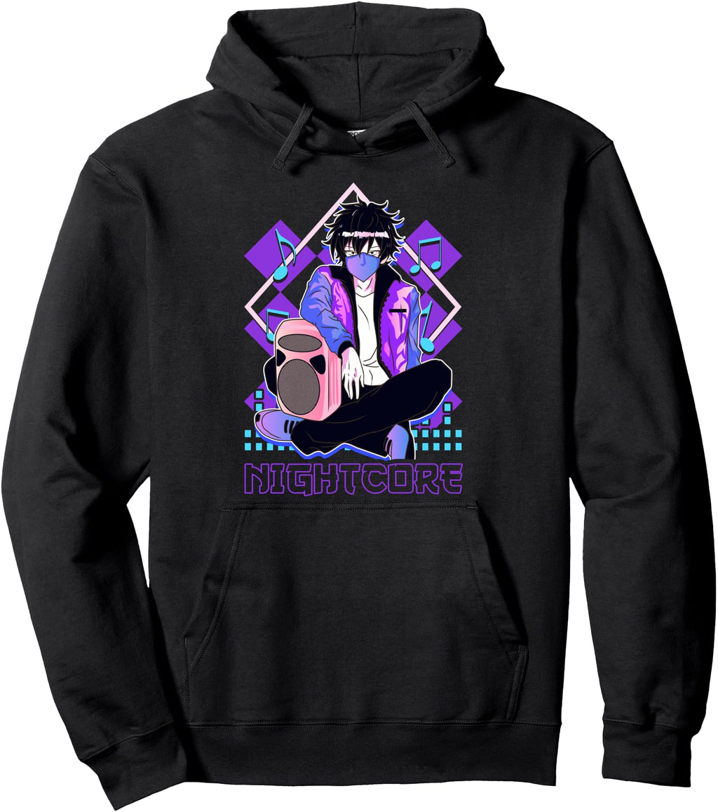 Authentic Nightcore Japanese Music Hoodie - Minimalist Print Men Women - T-Shirt, Sweatshirt, Hoodie
