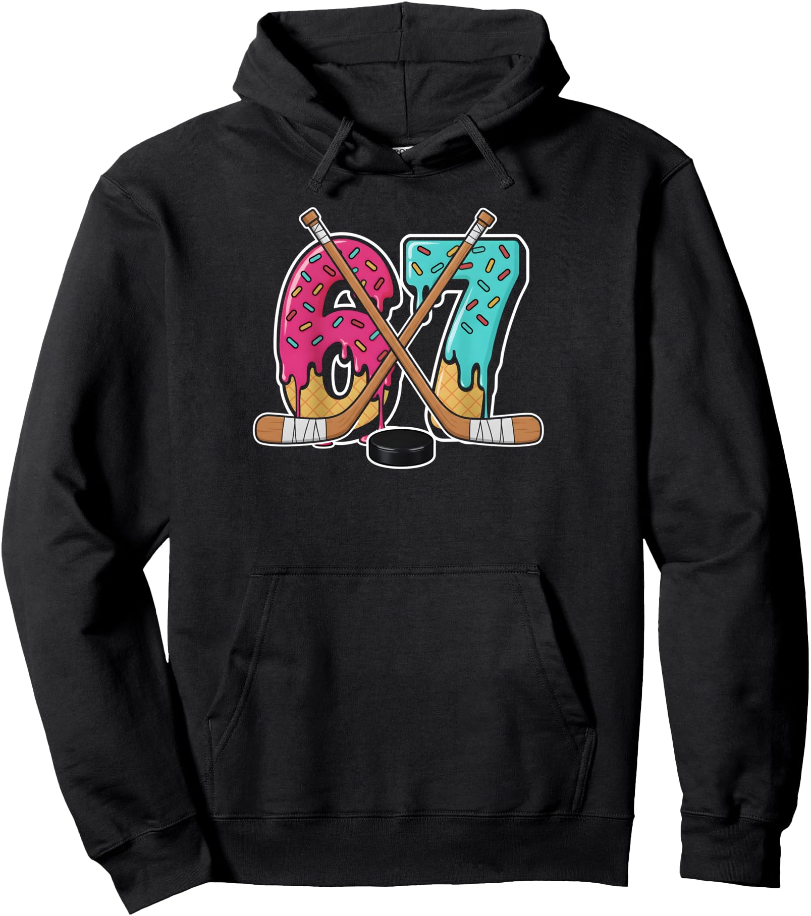 67 Ice Cream Drip Hockey Gen Alpha T-Shirt - Custom Art Print for Adults - T-Shirt, Sweatshirt, Hoodie