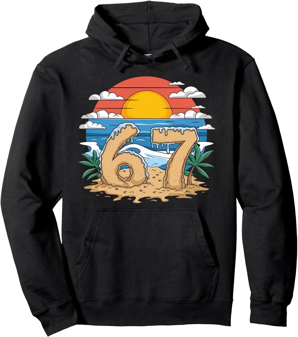 67 Ice Cream Drip Meme Six Seven Gen Hoodie - Custom Art Print Unisex - T-Shirt, Sweatshirt, Hoodie