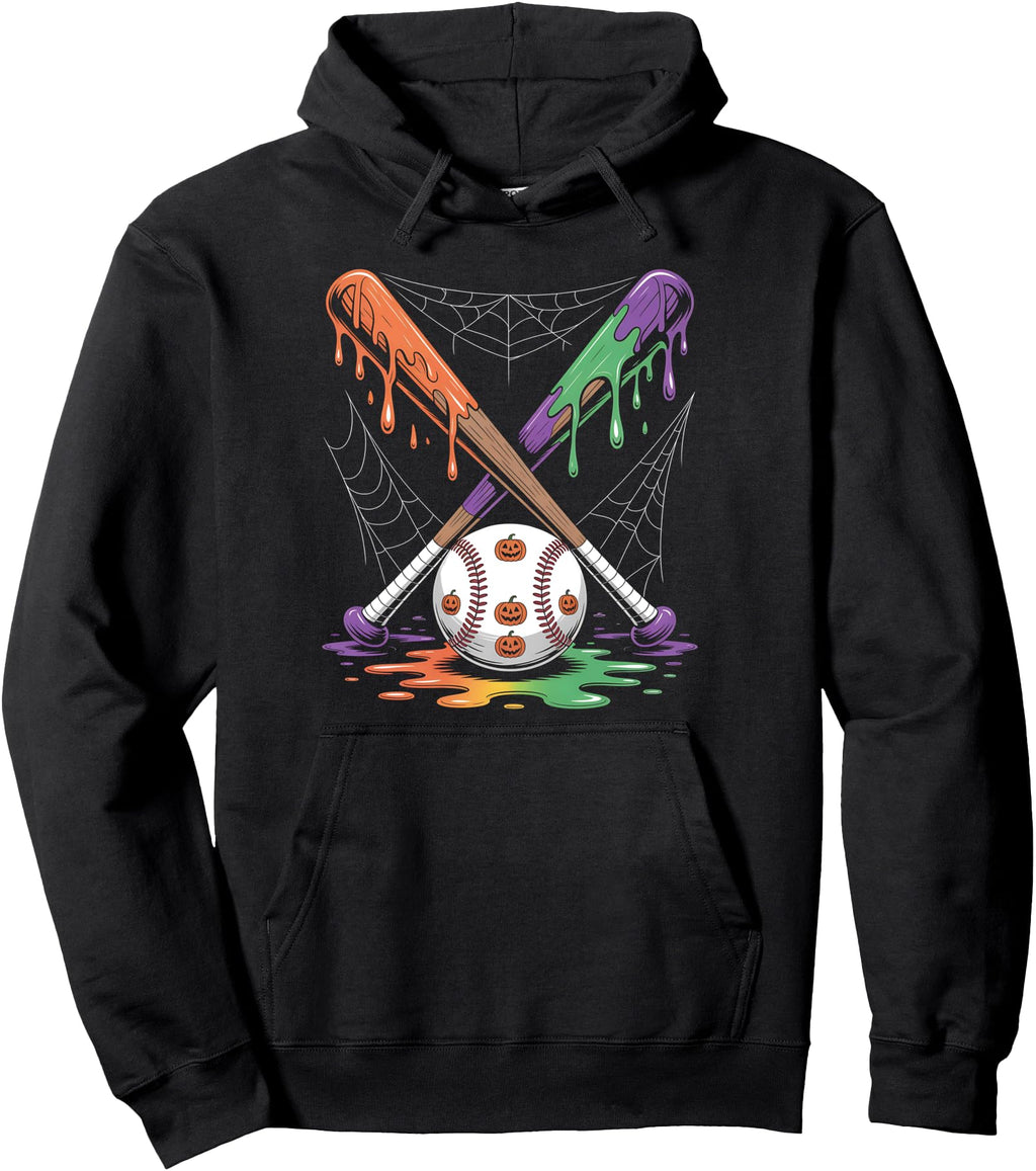 Baseball Drip Ice Cream Drip Halloween Hoodie - Custom Art Print Men Women - T-Shirt, Sweatshirt, Hoodie