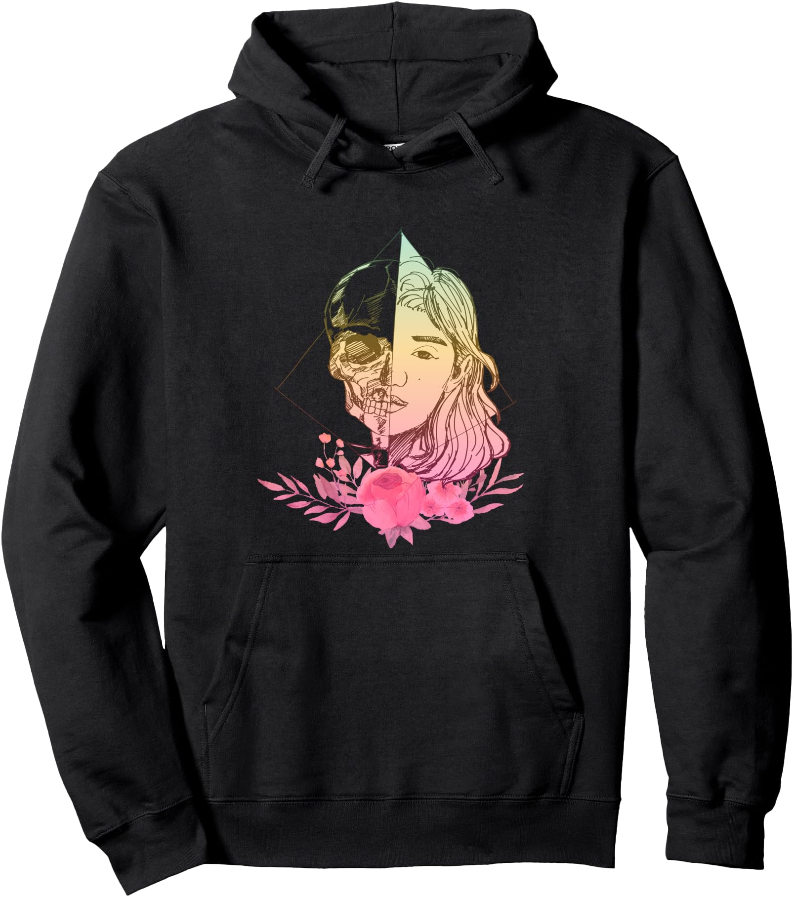 Handcrafted Colorful Anime Skelita Hoodie - Fun Novelty Design Unisex - T-Shirt, Sweatshirt, Hoodie