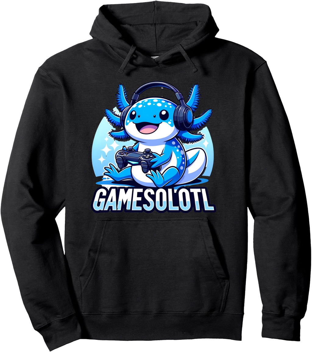 Exclusive Gamesolotl Axolotl Gamer Sweatshirt - Unique Graphic Unisex - T-Shirt, Sweatshirt, Hoodie
