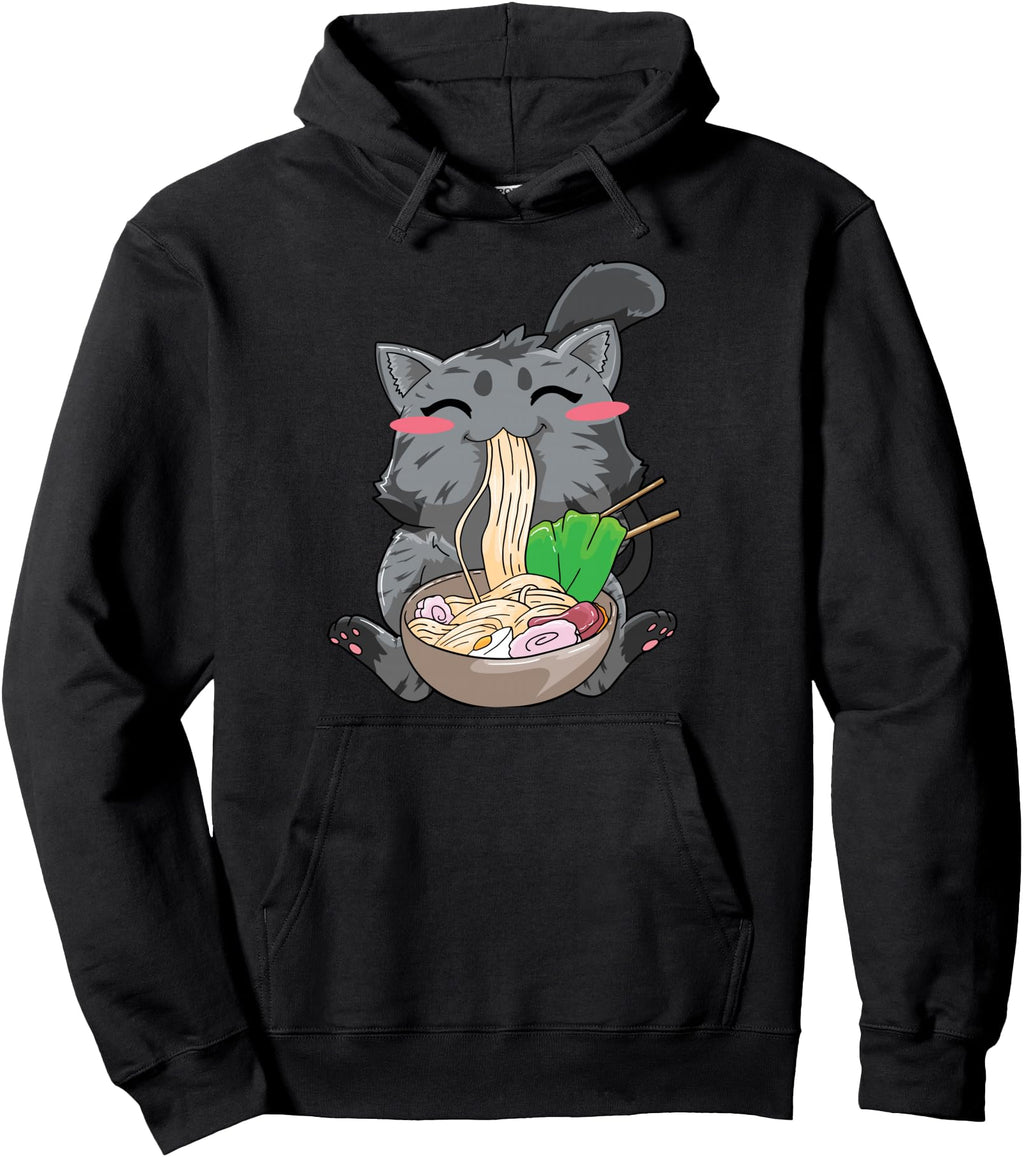 Original Cat Ramen Anime Kawaii Sweatshirt - Fun Novelty Design Men Women - T-Shirt, Sweatshirt, Hoodie