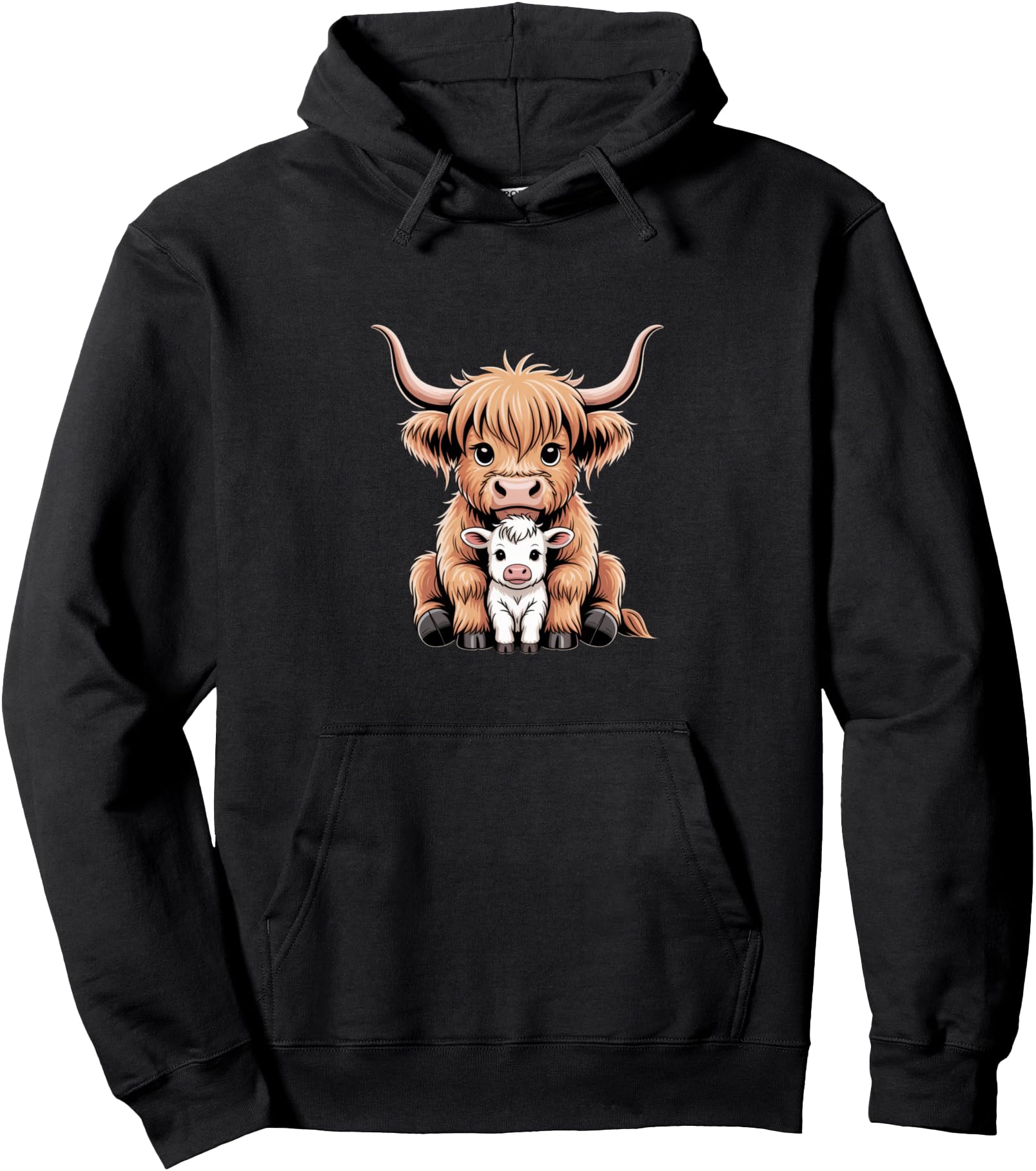 Highland Cow Rustic Farm Animal Sweatshirt - Minimalist Print Unisex - T-Shirt, Sweatshirt, Hoodie