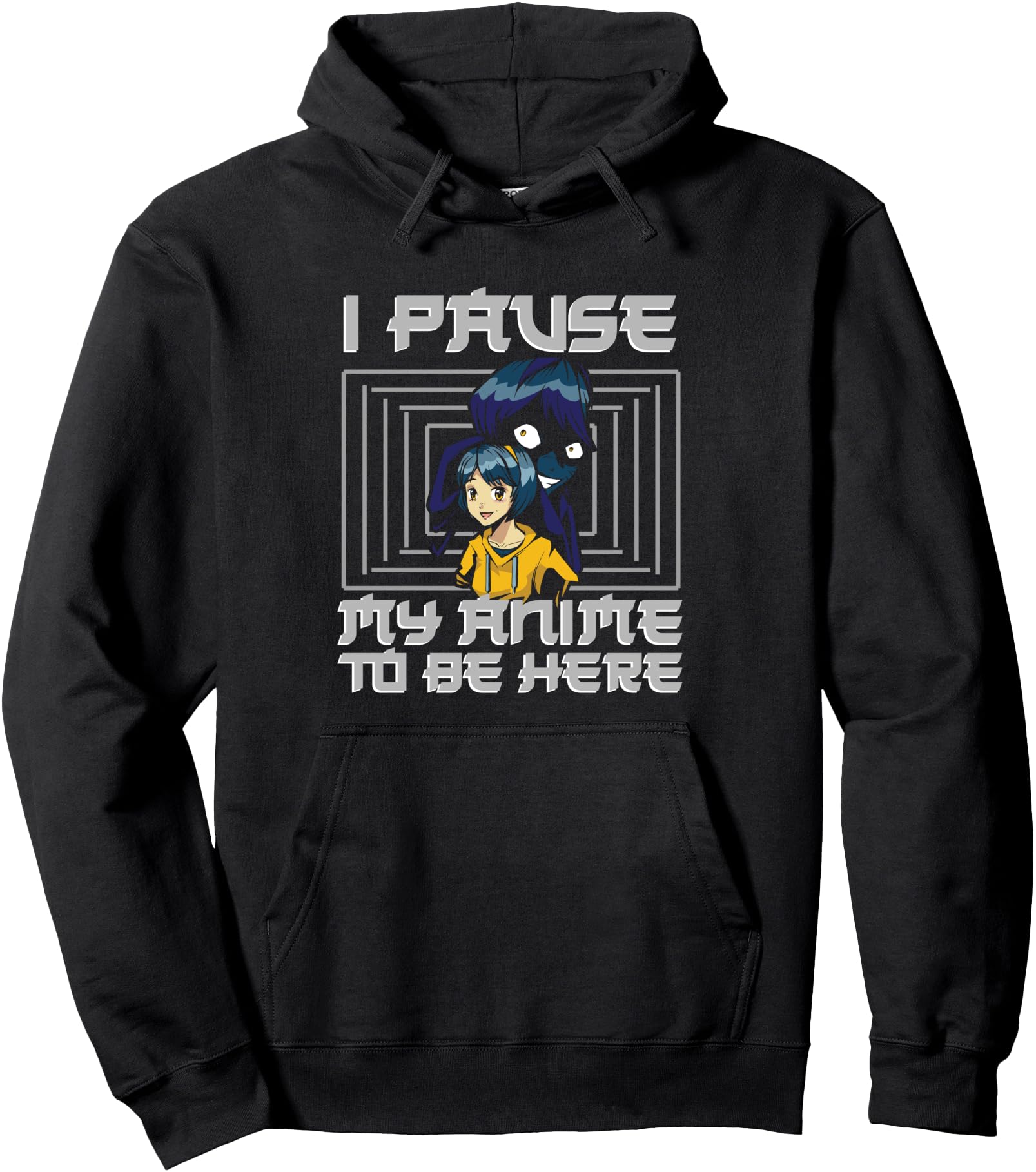 Authentic I Pause My Anime To Be Here Hoodie - Unique Graphic for Adults - T-Shirt, Sweatshirt, Hoodie