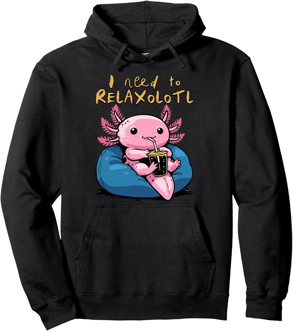Relaxolotl Axolotl Relaxing I Need To T-Shirt - Minimalist Print Unisex - T-Shirt, Sweatshirt, Hoodie