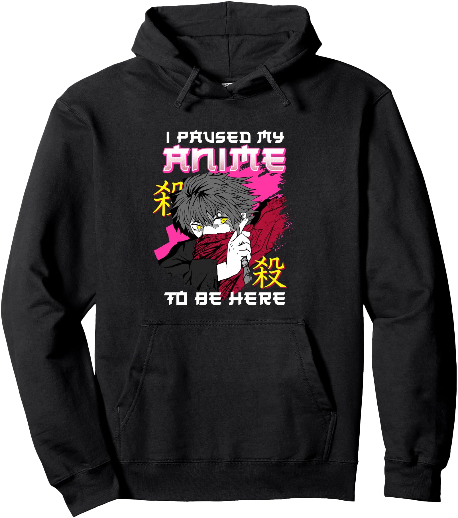 I Paused My Anime To Be Here I Chibi T-Shirt - Casual Everyday Wear Unisex - T-Shirt, Sweatshirt, Hoodie