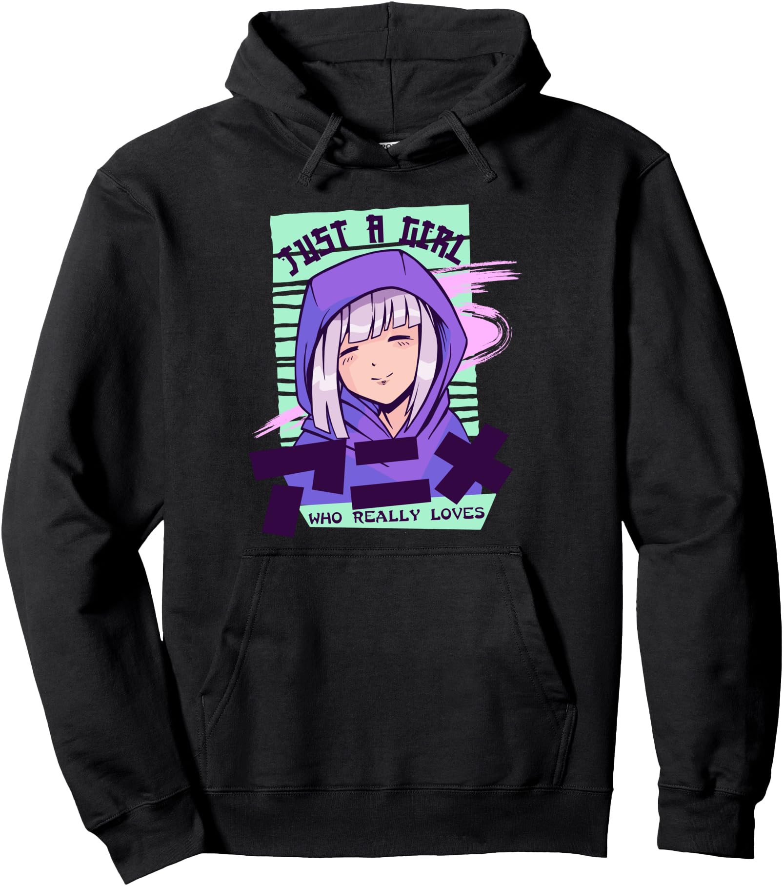 Anime Gifts Teen Just Who Loves Anime Hoodie - Minimalist Print Men Women - T-Shirt, Sweatshirt, Hoodie