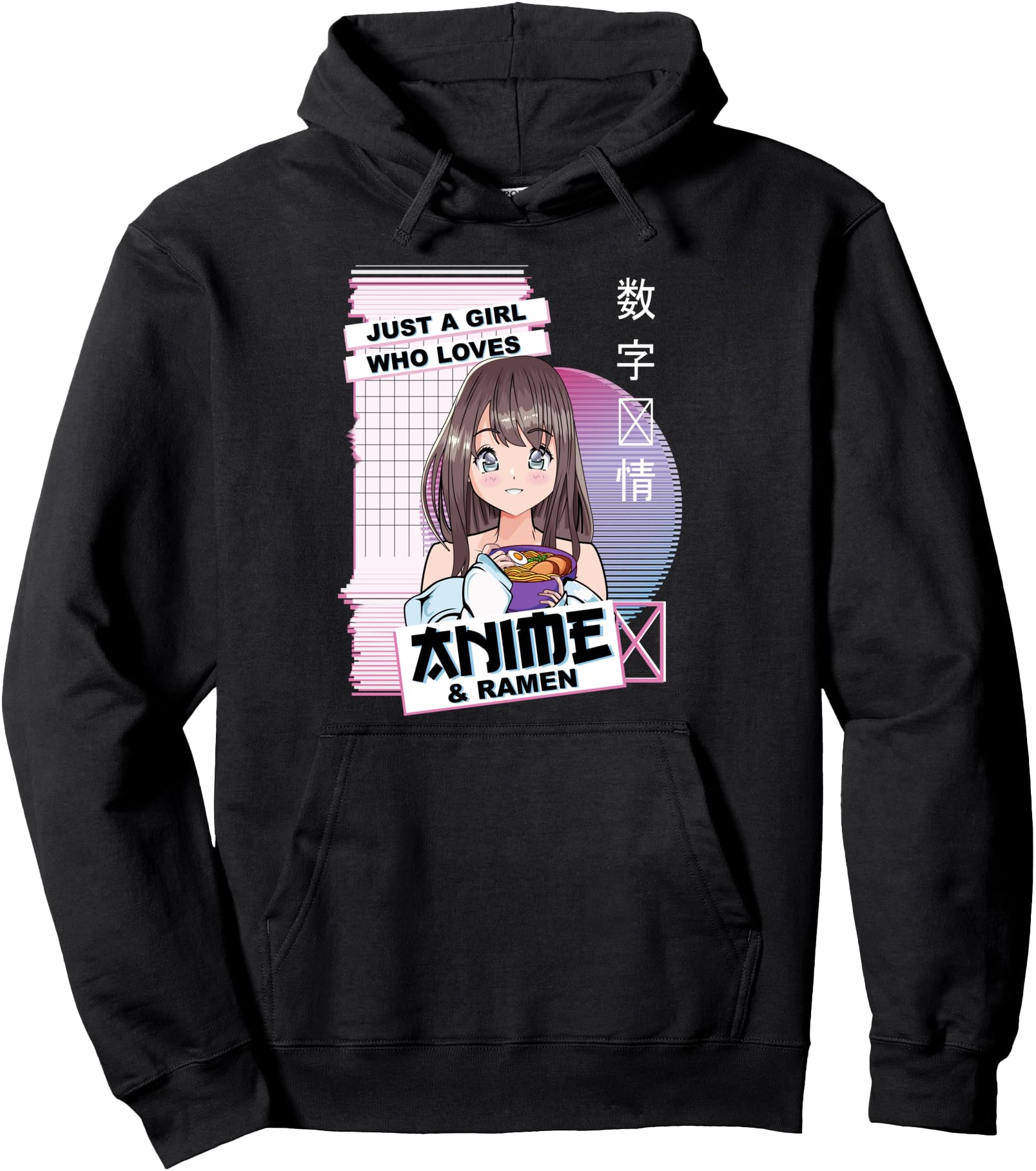 Original Just Who Loves Anime Ramen Hoodie - Minimalist Print Unisex - T-Shirt, Sweatshirt, Hoodie