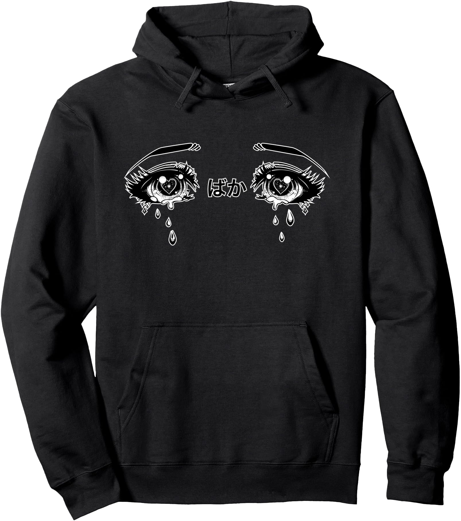 Manga Or Anime Eyes Crying Baka T-Shirt - Unique Graphic Men Women - T-Shirt, Sweatshirt, Hoodie
