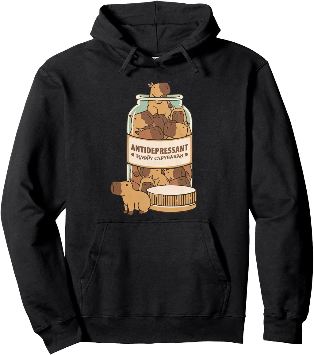 Antidepressant Capybara Rare T-Shirt - Fun Novelty Design for Adults - T-Shirt, Sweatshirt, Hoodie
