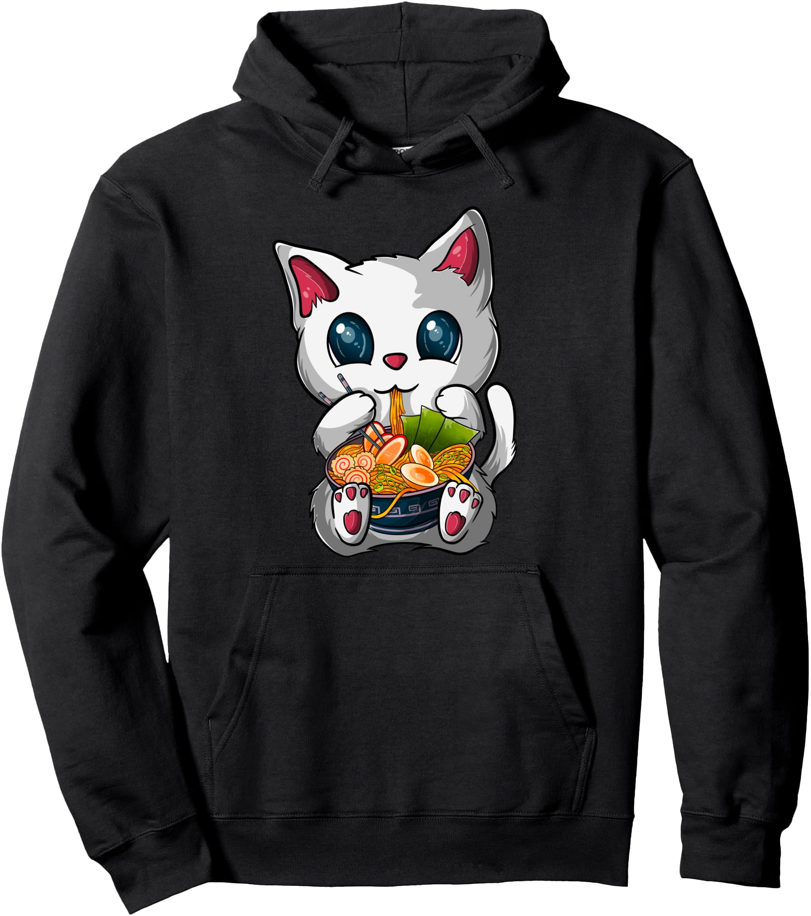 Authentic Kawaii Ramen Cat Japanese T-Shirt - Aesthetic Graphic Men Women - T-Shirt, Sweatshirt, Hoodie