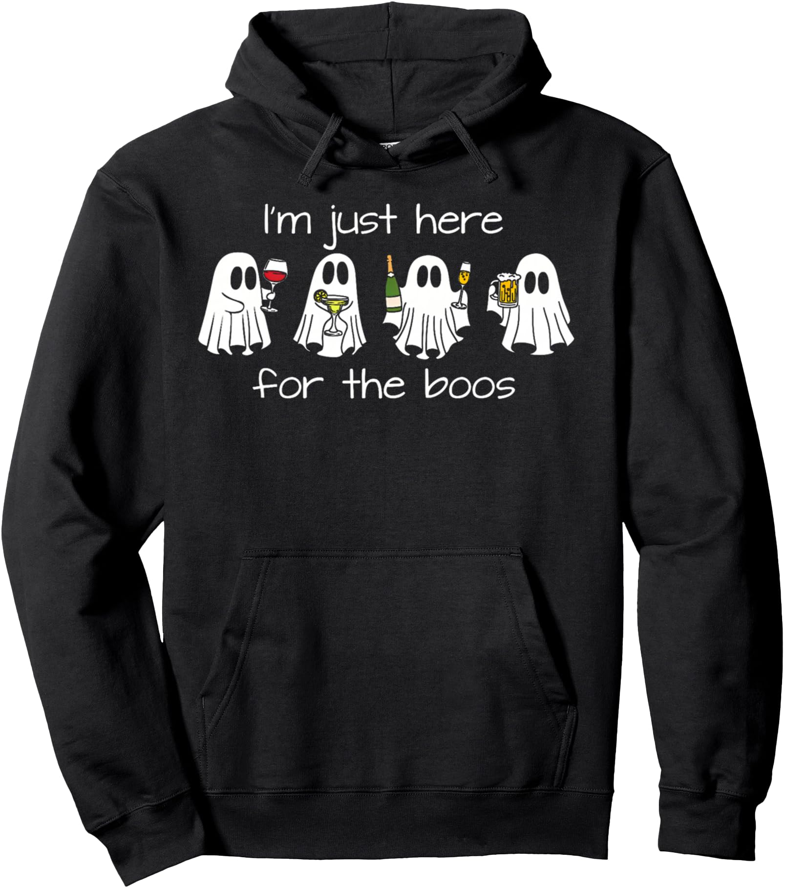 Original I M Just Here Boos Halloween Ghost T-Shirt - Graphic Print Unisex - T-Shirt, Sweatshirt, Hoodie